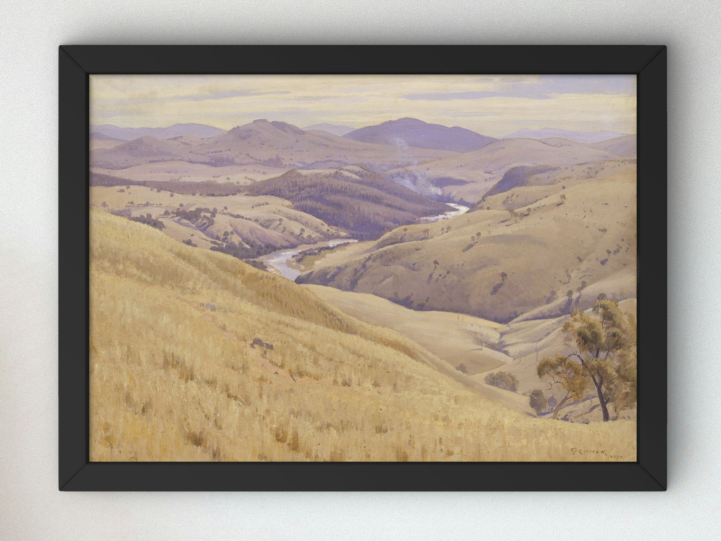 Weetangera Canberra by Elioth Gruner 1937, Wall Art Print, Fine Art Reproduction, Museum Quality Decor, Poster