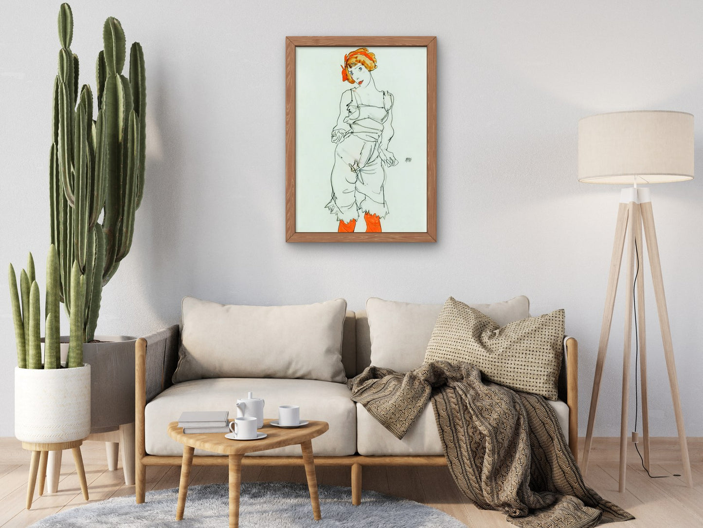 Woman in Underclothes and Stockings by Egon Schiele 1913, Wall Art Print, Fine Art Reproduction, Museum Quality Decor, Poster