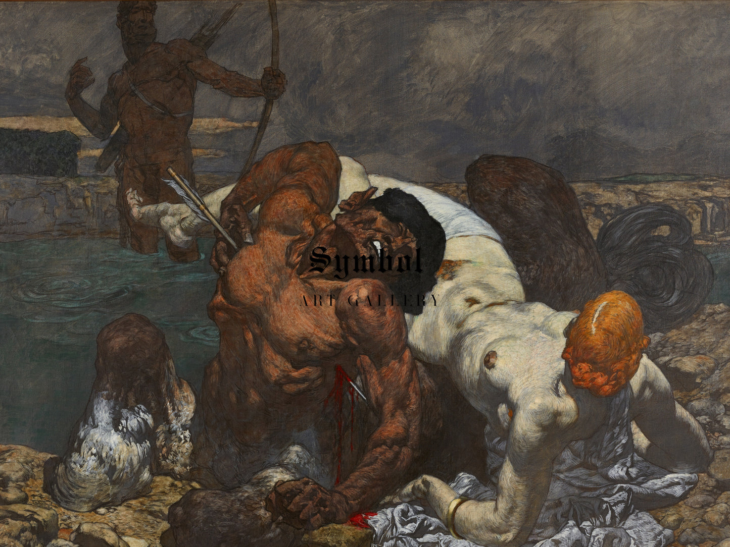 Nessus by Alexander Rothaug 1930, Wall Art Print, Fine Art Reproduction, Museum Quality Decor, Poster