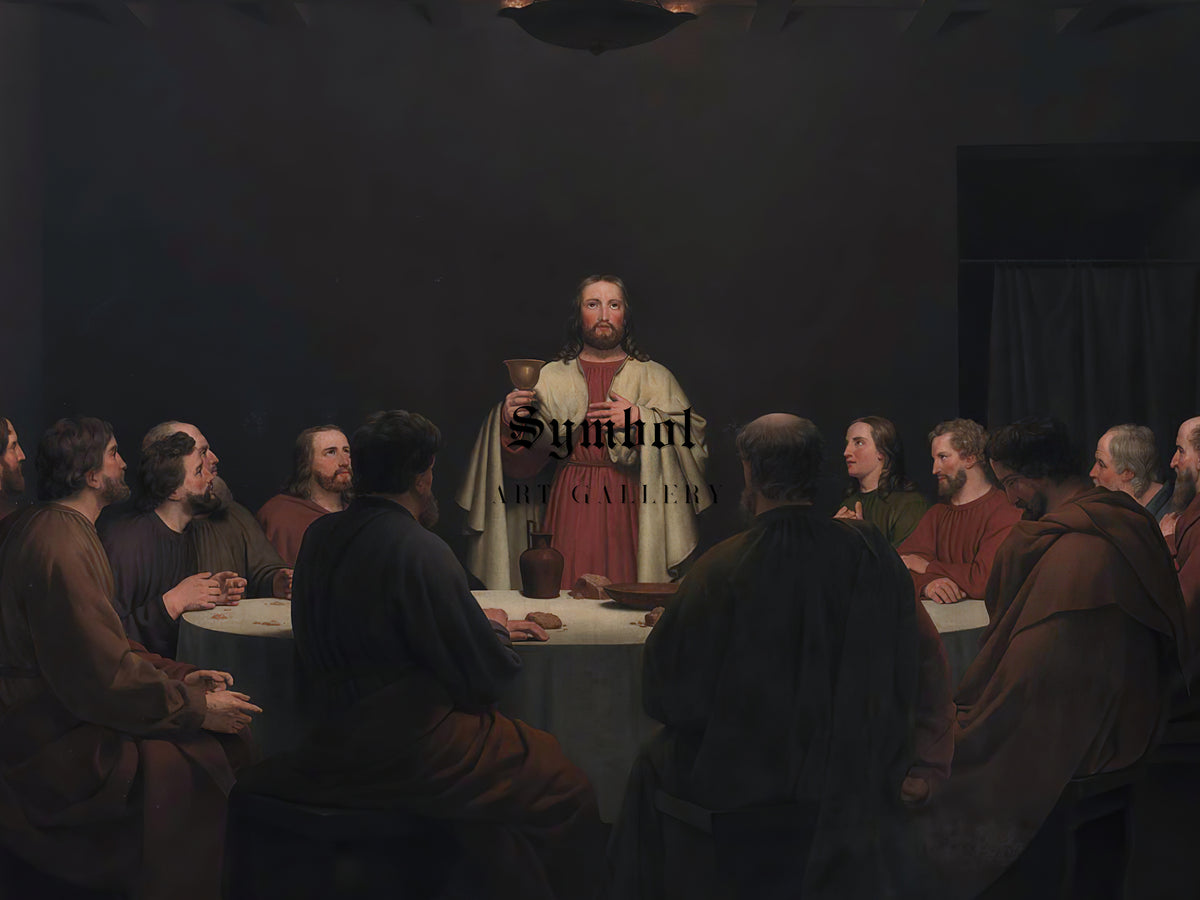 The Last Supper by Christoffer Wilhelm Eckersberg 1829, Wall Art Print, Fine Art Reproduction, Museum Quality Decor, Poster