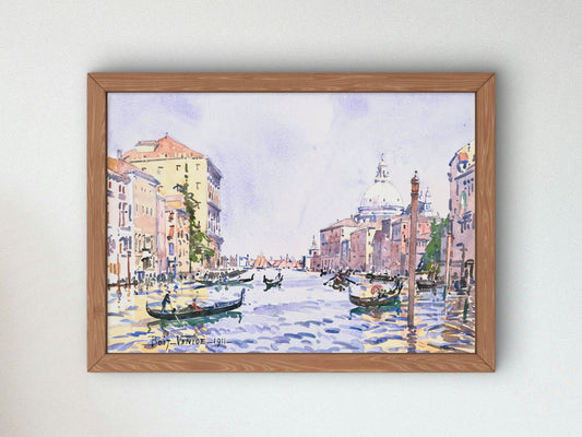 Afternoon on the Grand Canal Venice by Edward Darley Boit 1911, Wall Art Print, Fine Art Reproduction, Museum Quality Decor, Poster