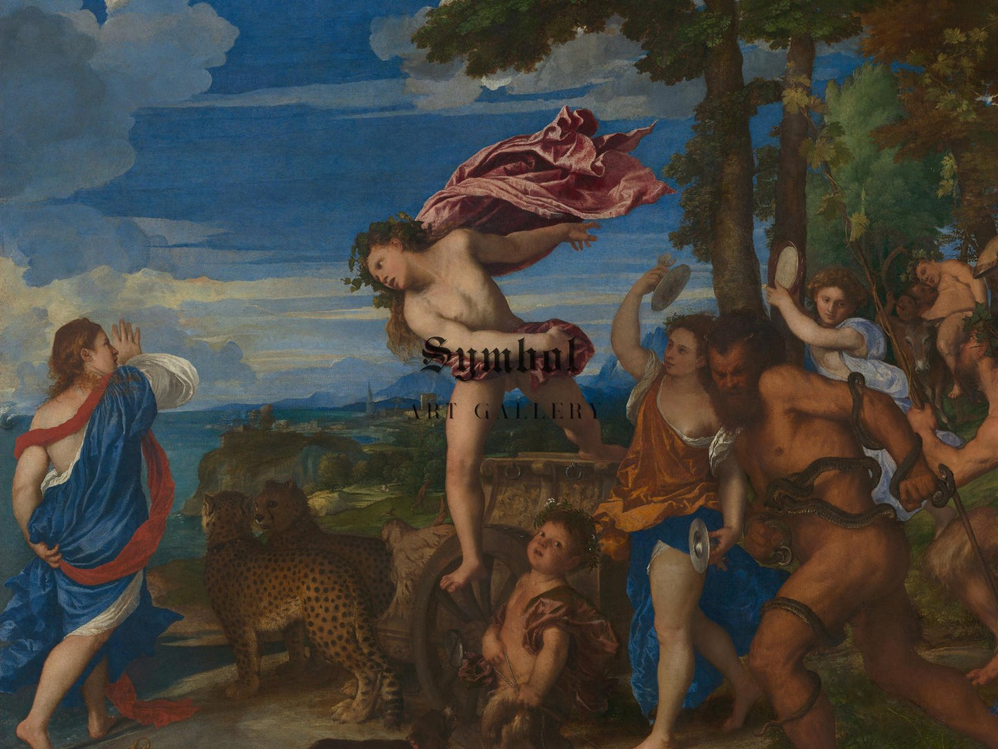 Bacchus and Ariadne by Titian, 1520, Renaissance, fine art print
