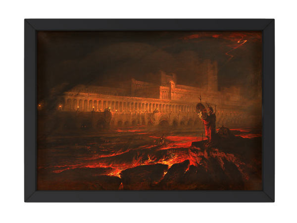 Pandemonium by John Martin 1841, Art, Museum Quality Oil Painting, Classical Art home deco, Housewarming art gift