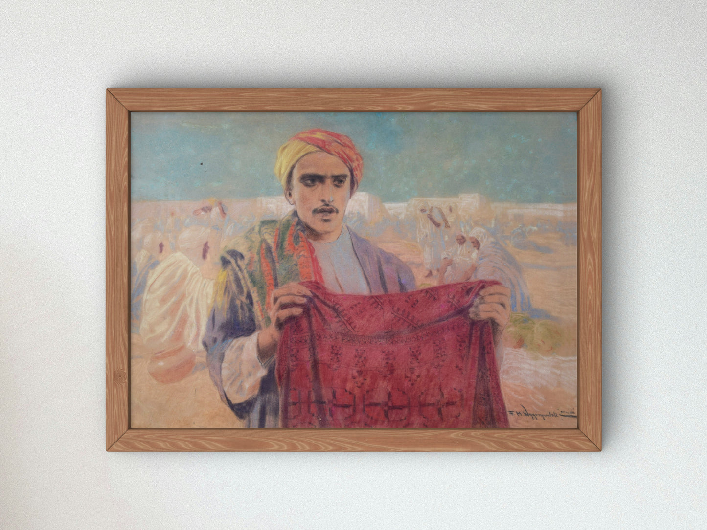 Carpet Seller by Feliks Michał Wygrzywalski 1907, Wall Art Print, Fine Art Reproduction, Museum Quality Decor, Poster