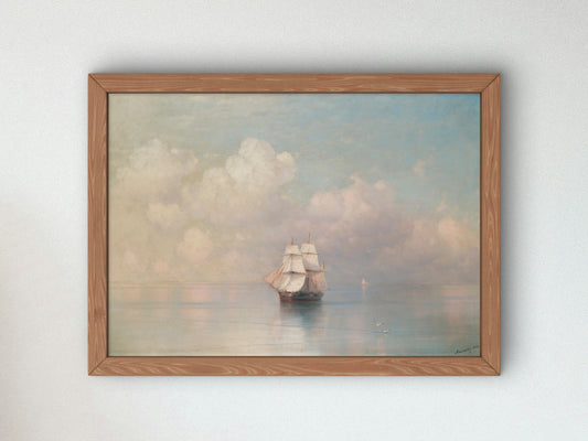 Calm Seas by Ivan Konstantinovich Aivazovsky, Wall Art Print, Fine Art Reproduction, Museum Quality Decor, Poster
