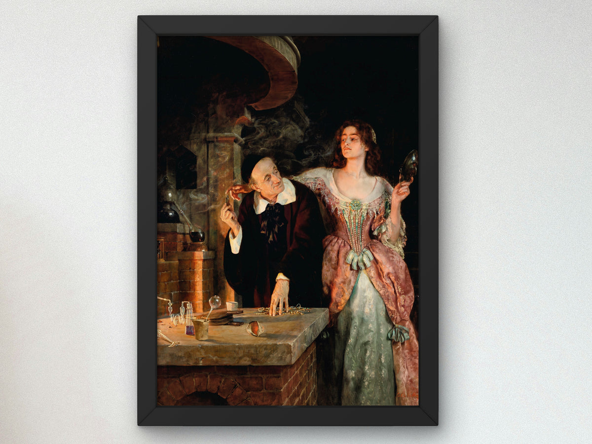 The Laboratory by John Collier 1895, Wall Art Print, Fine Art Reproduction, Museum Quality Decor, Poster