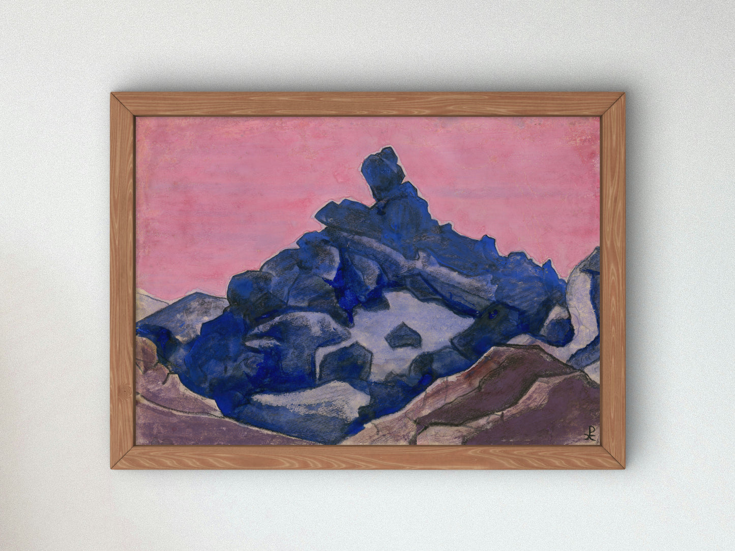 Blue Cliff by Nicholas Roerich, Wall Art Print, Fine Art Reproduction, Museum Quality Decor, Poster