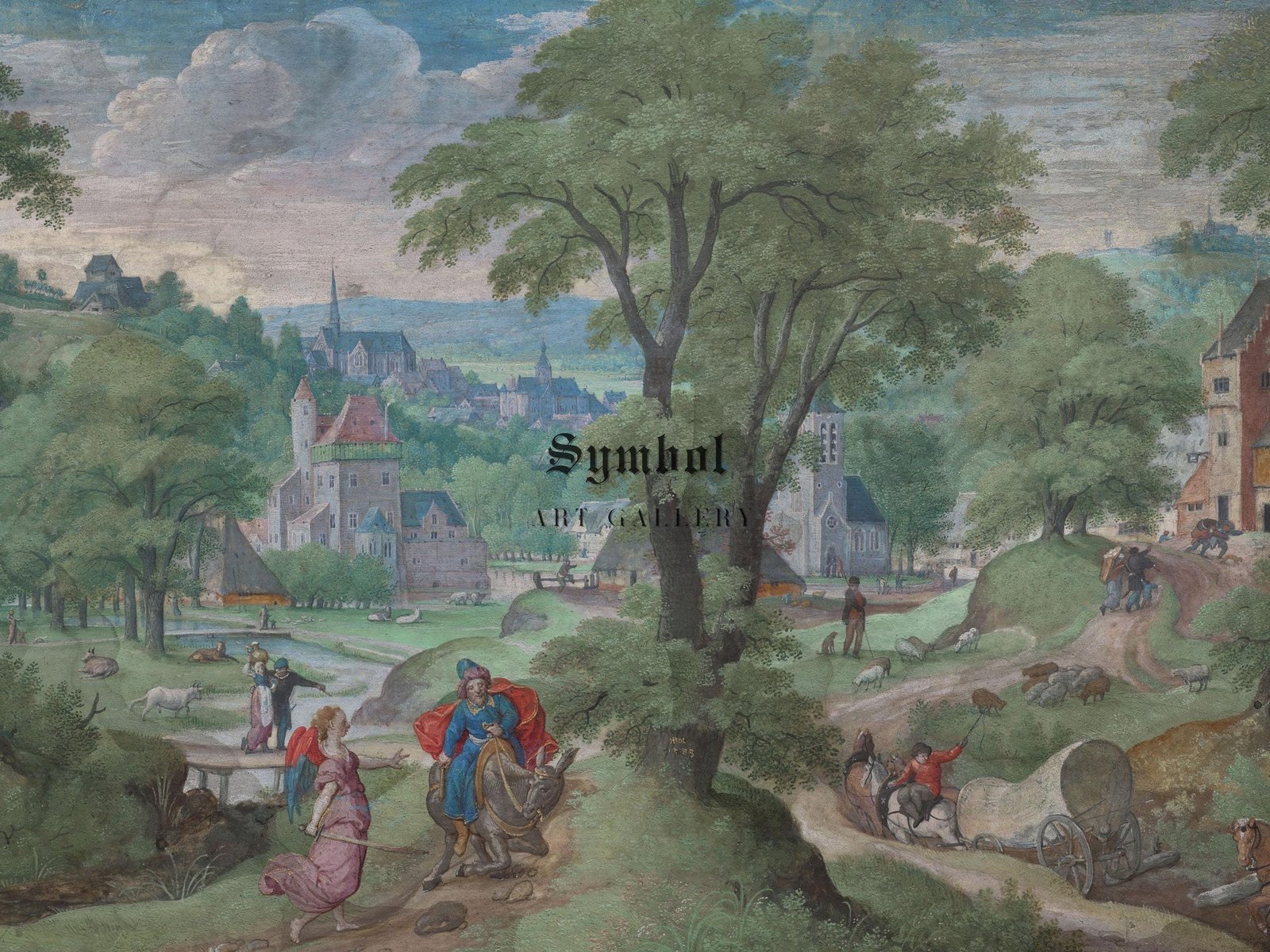 Balaam and the Ass by Hans Bol, 1583, Renaissance, fine art print