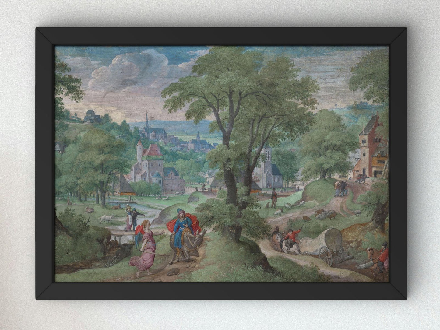 Balaam and the Ass by Hans Bol, 1583, Renaissance, fine art print