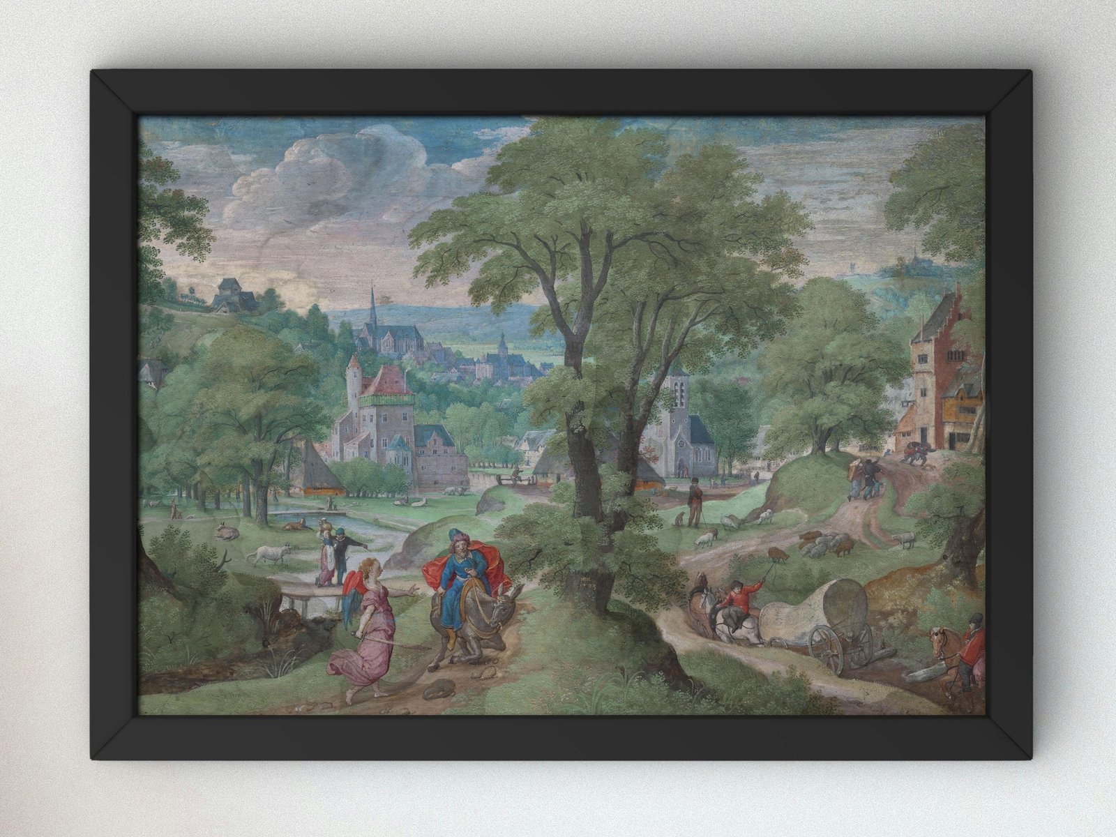 Balaam and the Ass by Hans Bol, 1583, Renaissance, fine art print