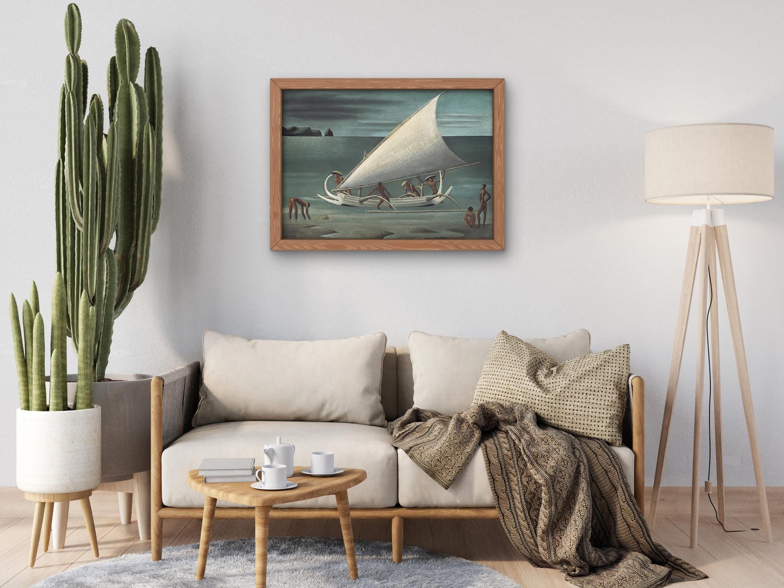 Balinese Fishermen with Outrigger by Miguel Covarrubias, 1935, Art Deco and American Modernism, fine art print