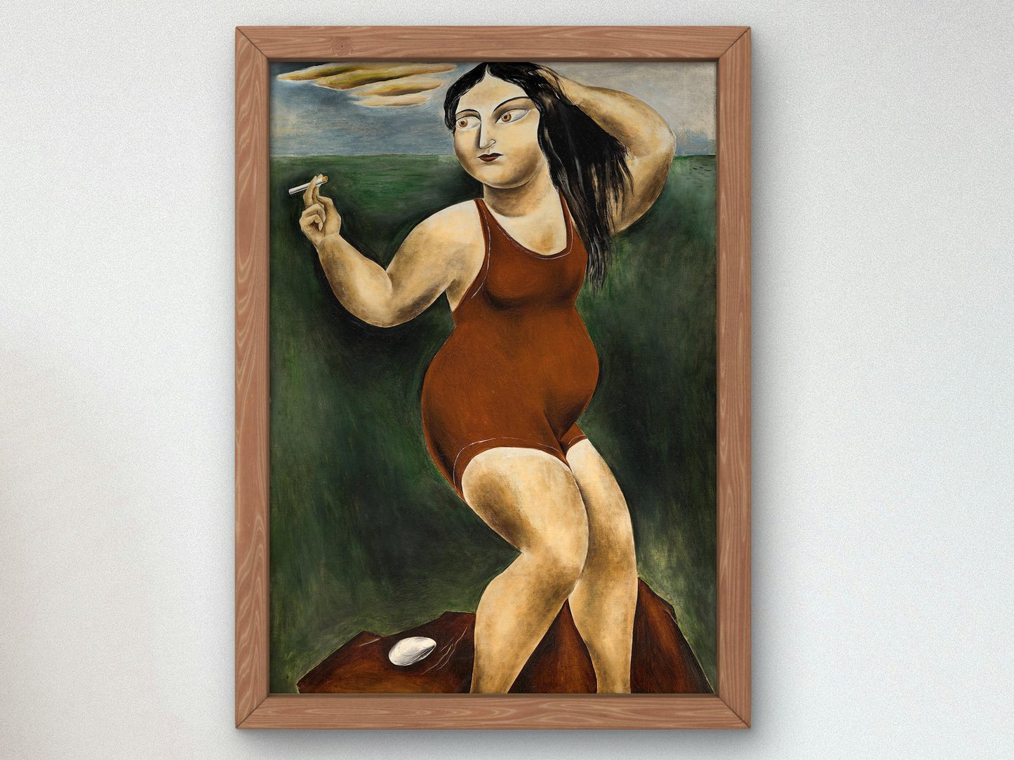 Bather with Cigarette by Yasuo Kuniyoshi, 1924, Art Deco and American Modernism, fine art print