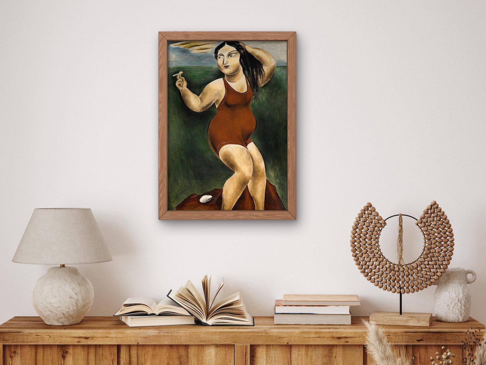 Bather with Cigarette by Yasuo Kuniyoshi, 1924, Art Deco and American Modernism, fine art print