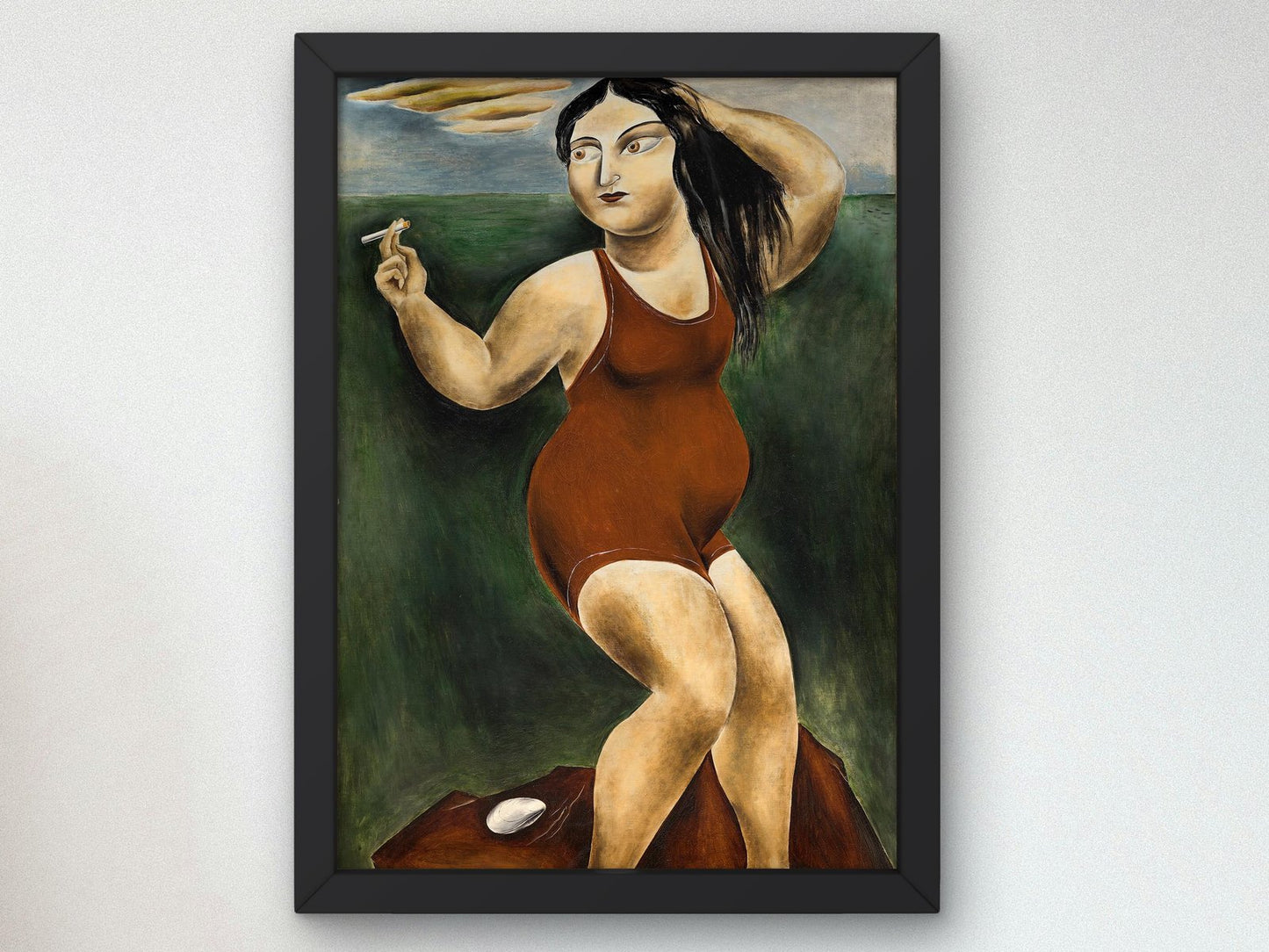 Bather with Cigarette by Yasuo Kuniyoshi, 1924, Art Deco and American Modernism, fine art print
