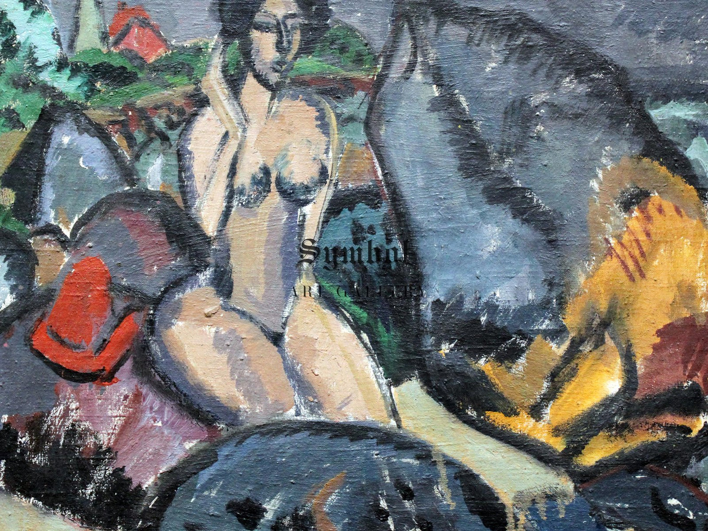 Bathers Between Stones by Ernst Ludwig Kirchner, 1912, Expressionism and Fauvism, fine art print