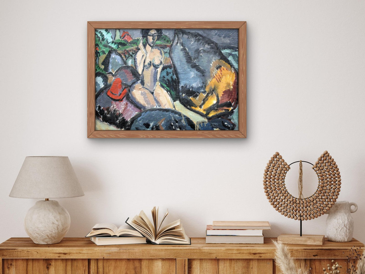 Bathers Between Stones by Ernst Ludwig Kirchner, 1912, Expressionism and Fauvism, fine art print