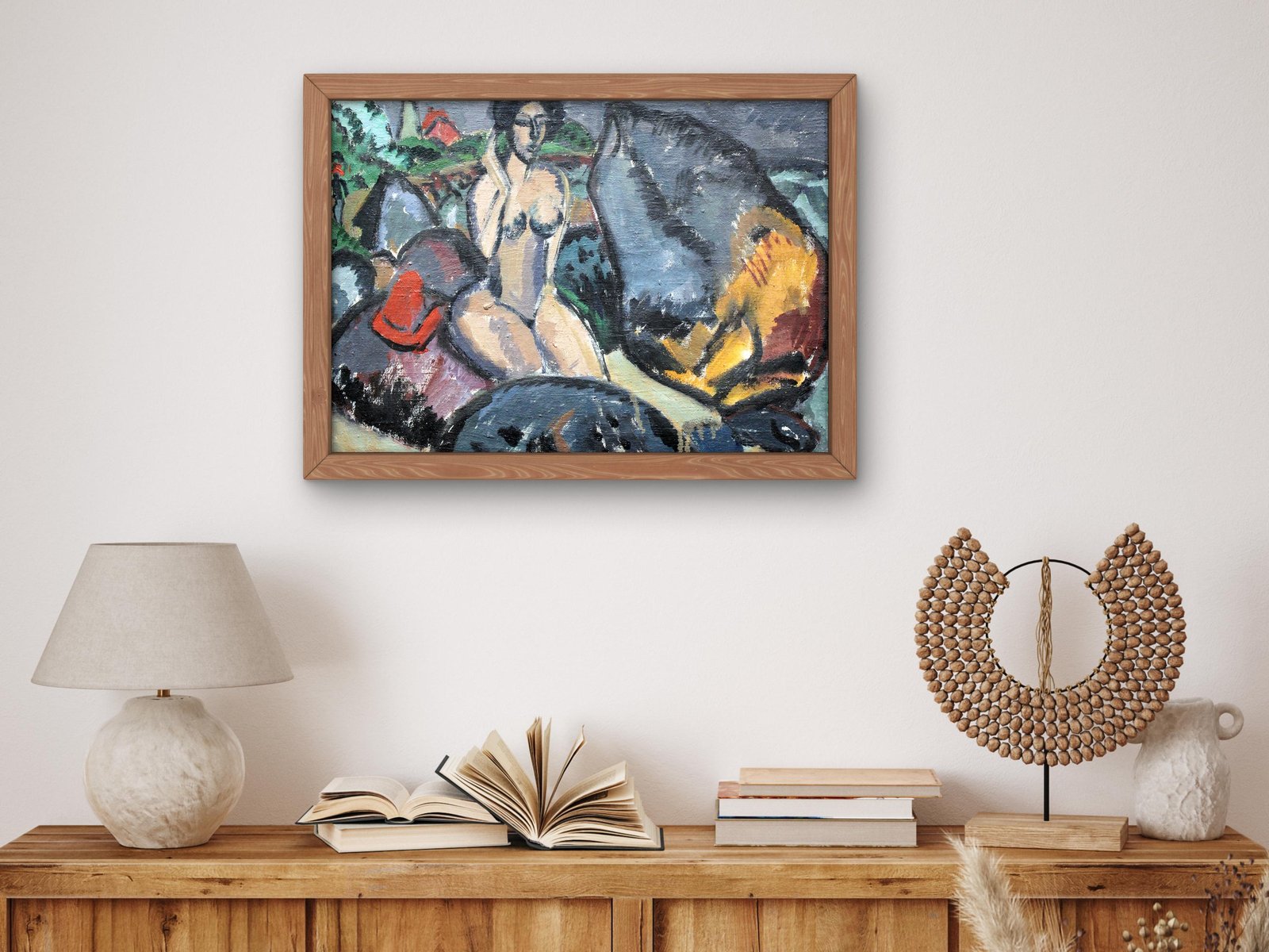 Bathers Between Stones by Ernst Ludwig Kirchner, 1912, Expressionism and Fauvism, fine art print