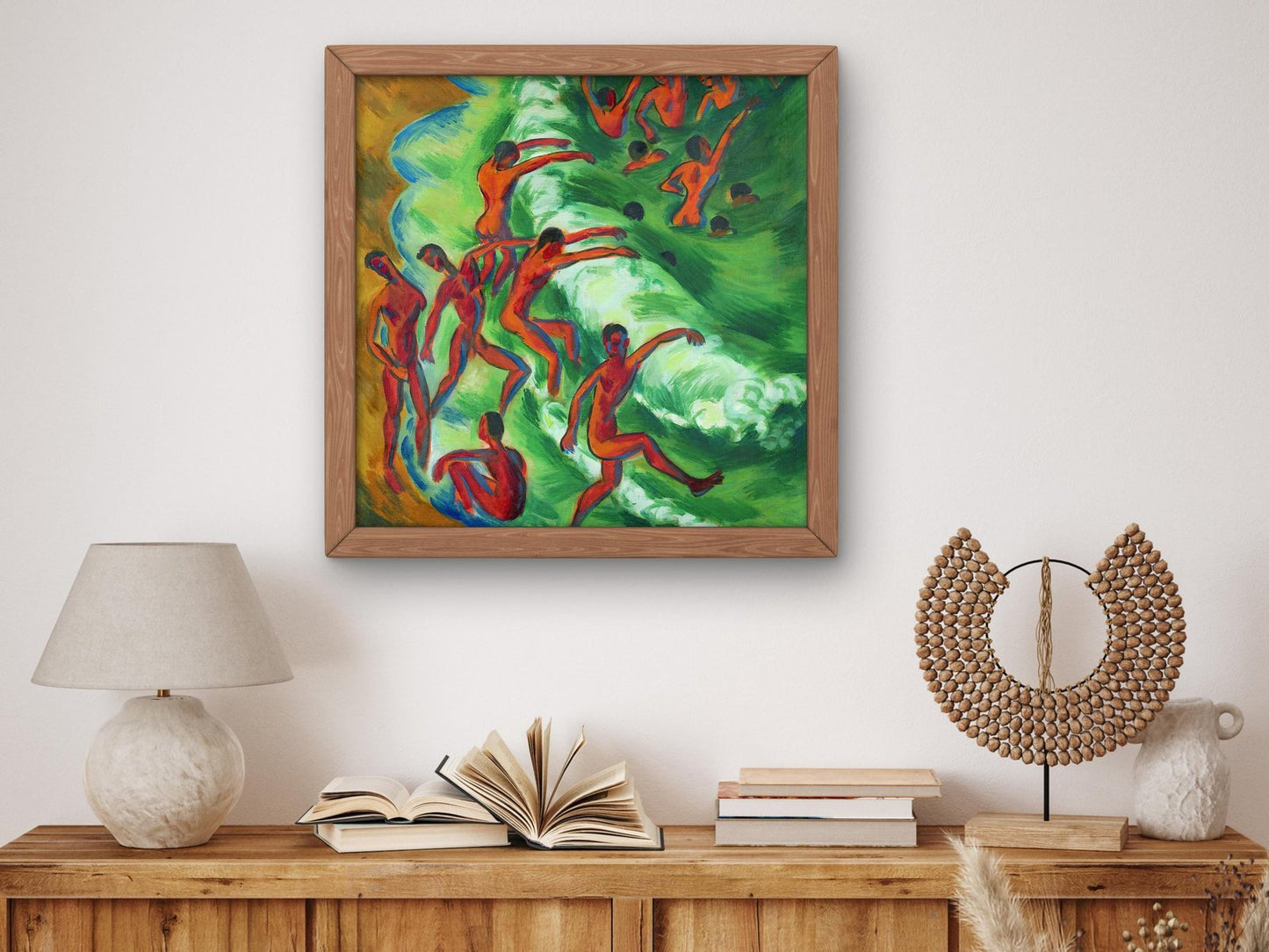 Bathing Boys in the Surf by Max Pechstein, 1917, Expressionism and Fauvism, fine art print