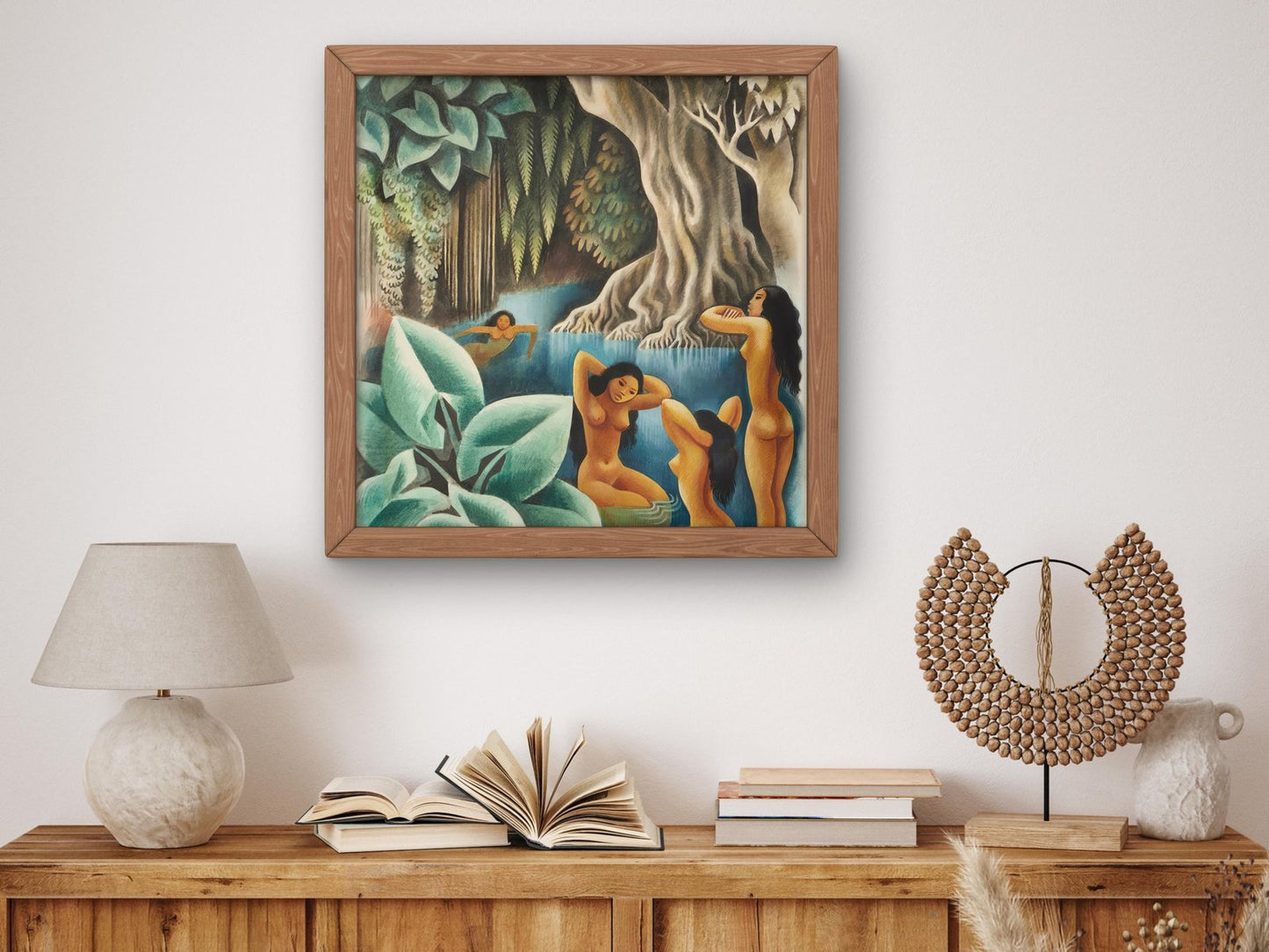 Bathing in the River by Miguel Covarrubias, 1936, Art Deco and American Modernism, fine art print