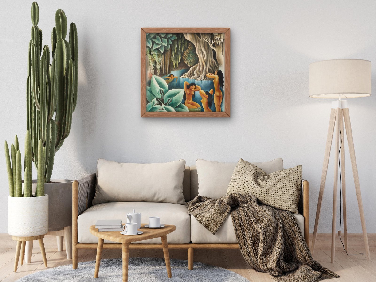 Bathing in the River by Miguel Covarrubias, 1936, Art Deco and American Modernism, fine art print