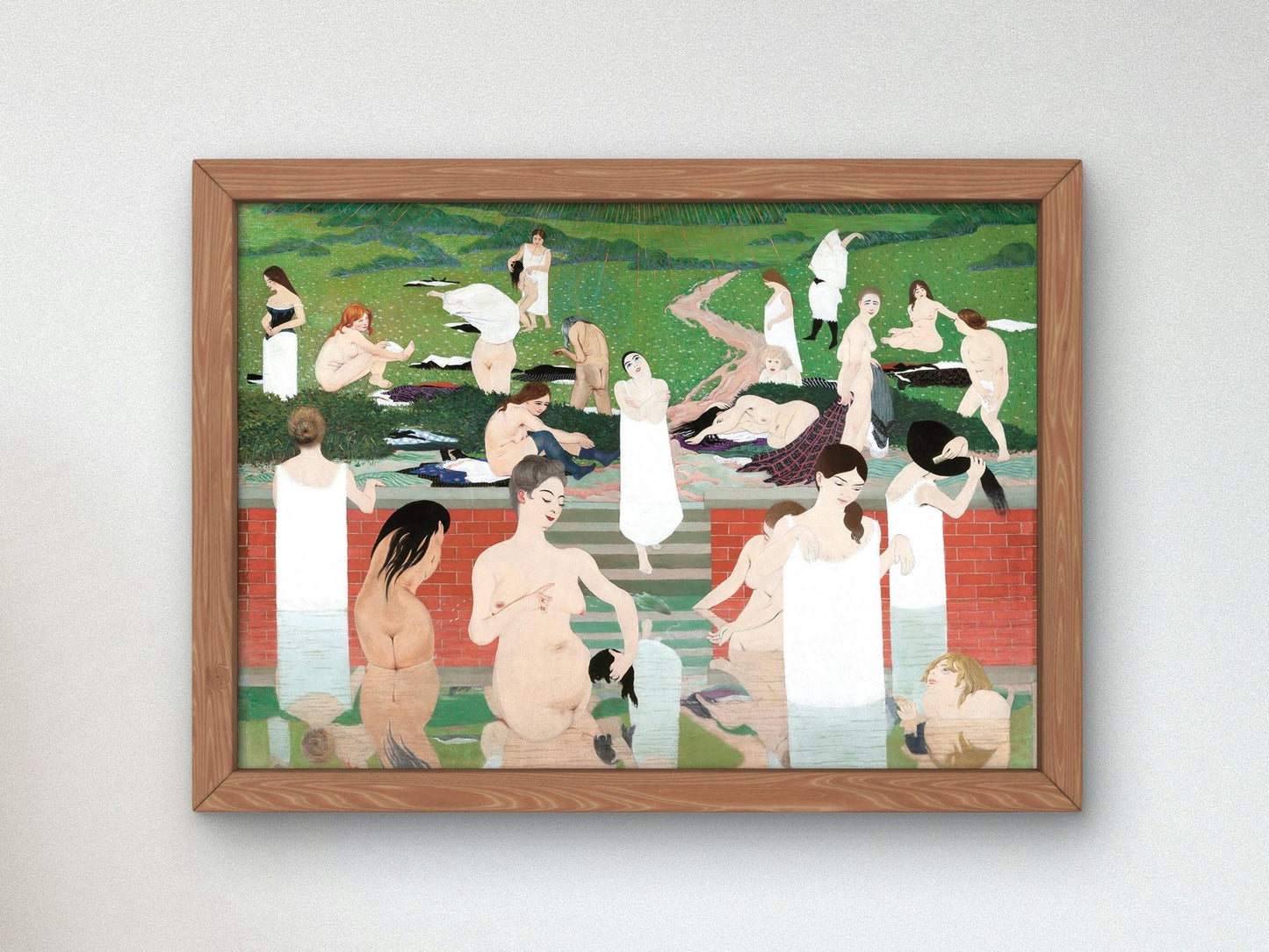 Bathing on a Summer Evening by Félix Vallotton, 1893, Post-Impressionism, fine art print