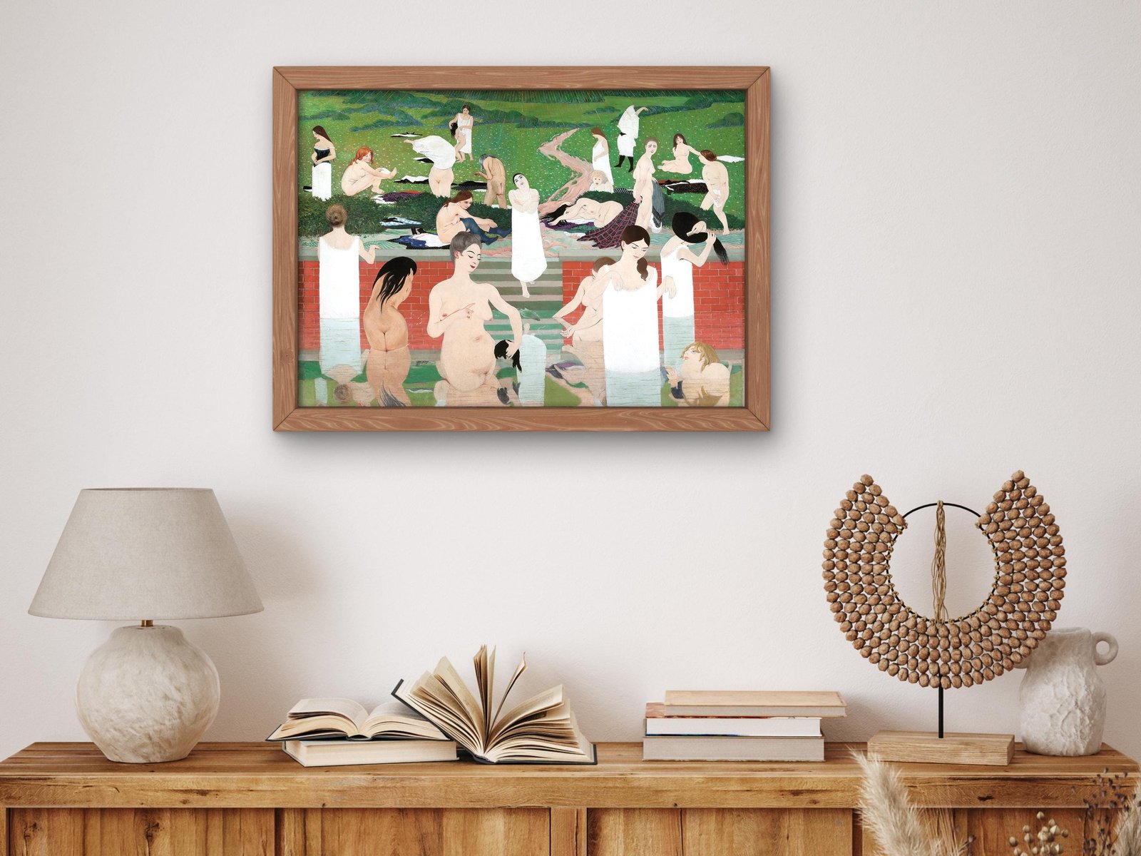 Bathing on a Summer Evening by Félix Vallotton, 1893, Post-Impressionism, fine art print