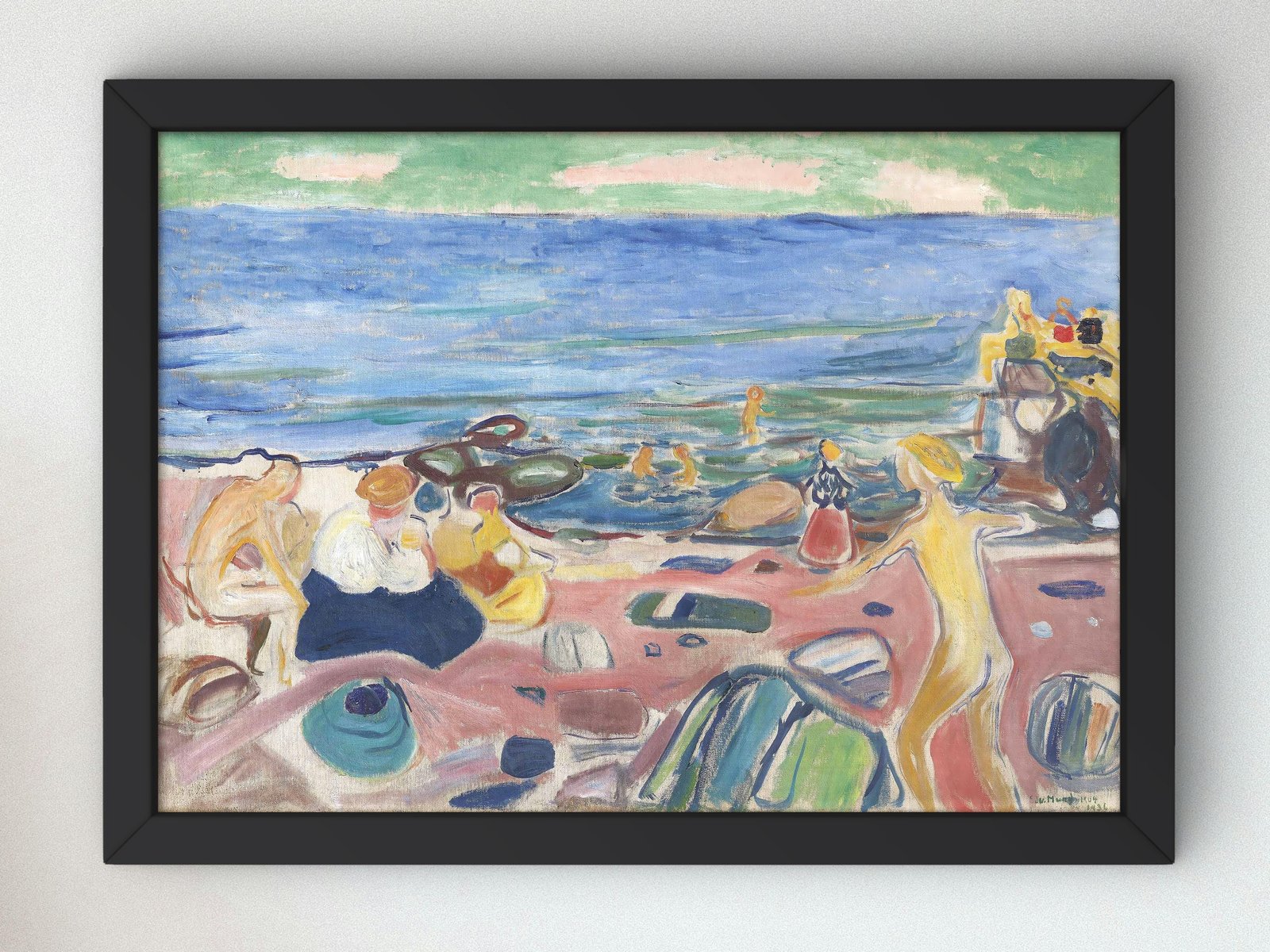 Bathing Scene by Edvard Munch, 1936, Expressionism and Fauvism, fine art print