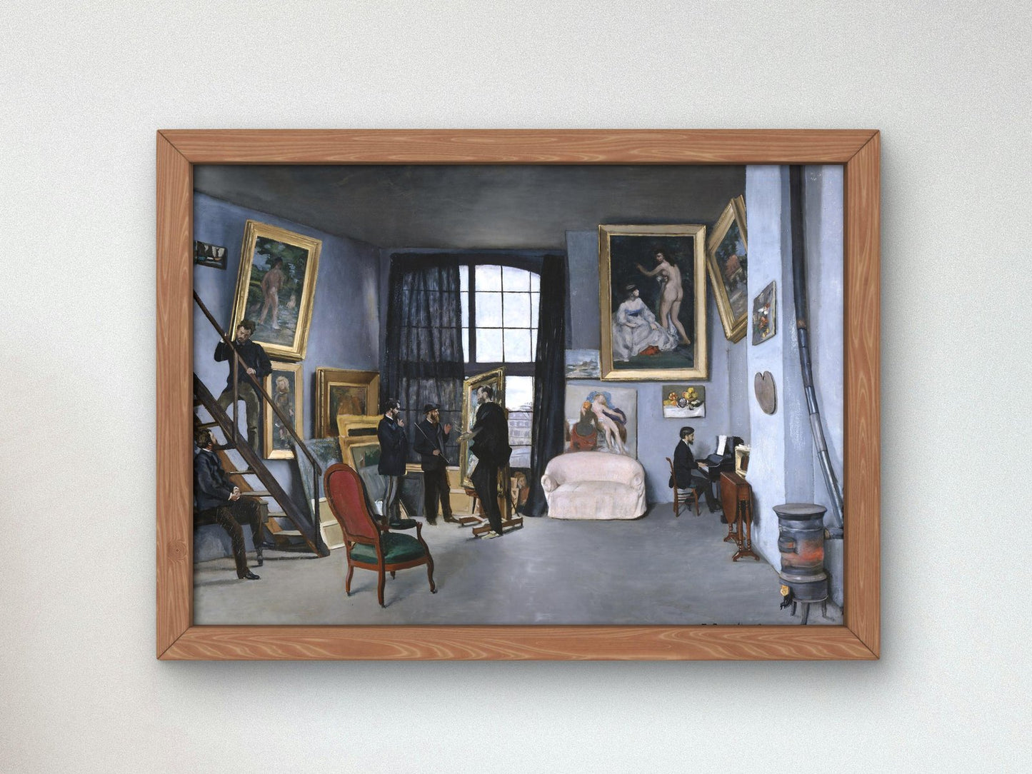 Bazille's Studio by Frédéric Bazille, 1870, Realism and Naturalism, fine art print