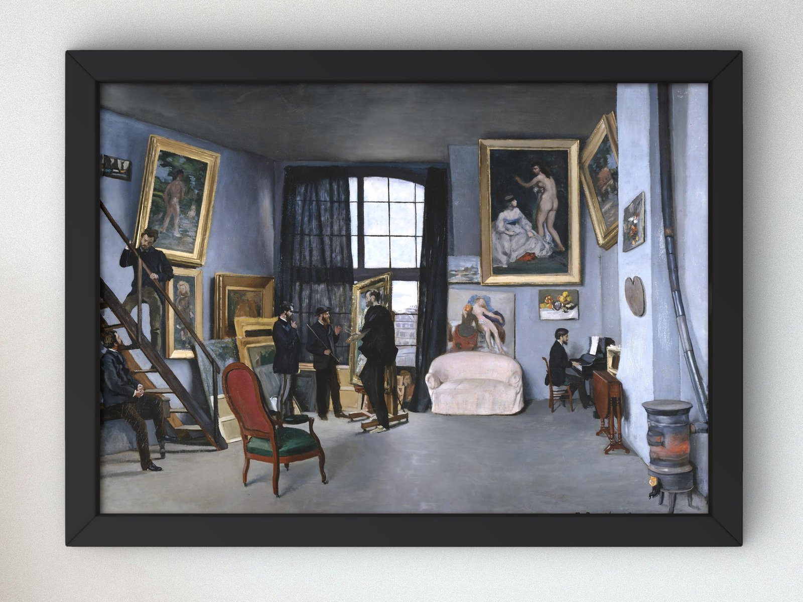 Bazille's Studio by Frédéric Bazille, 1870, Realism and Naturalism, fine art print