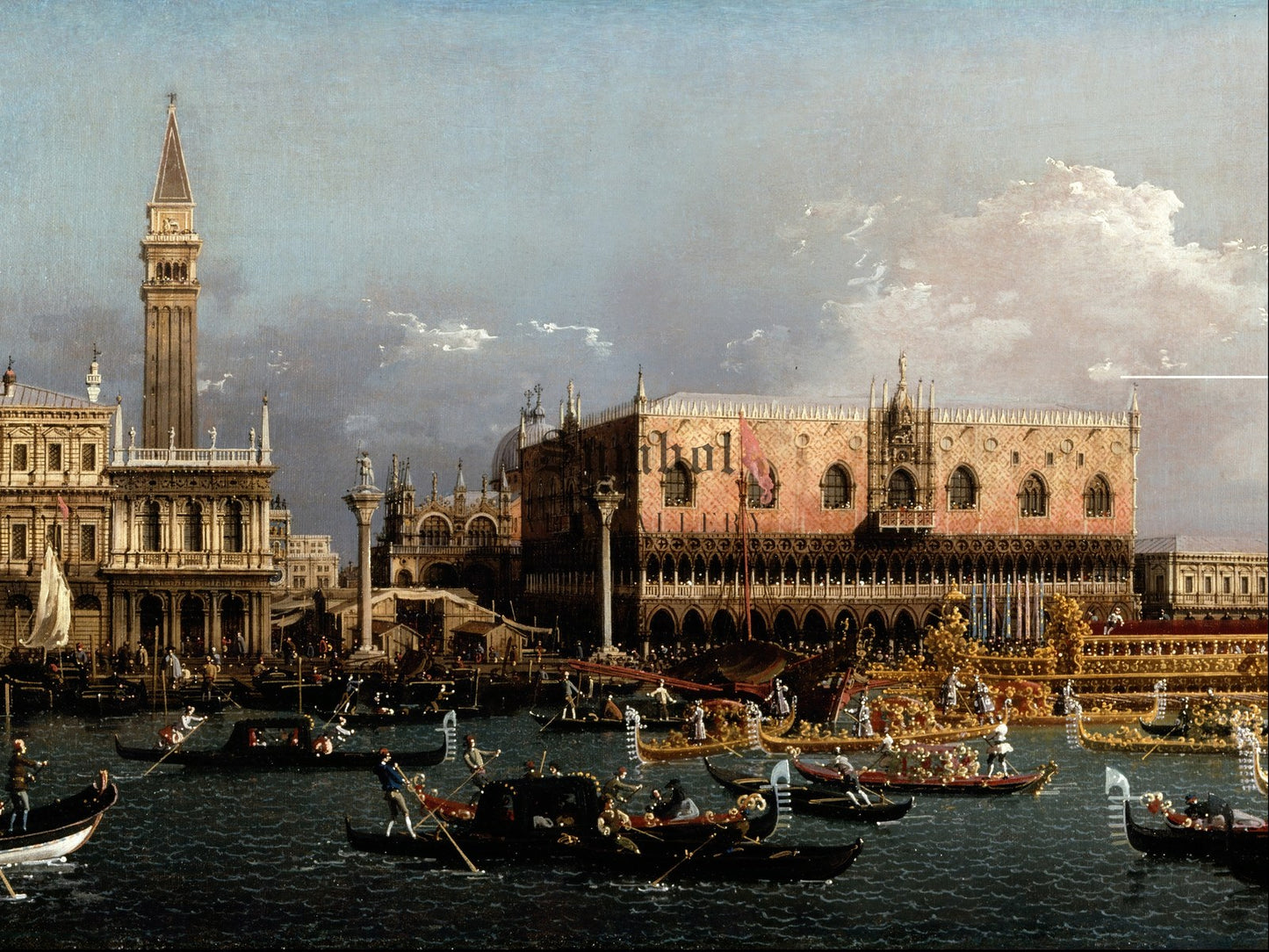The Bucintoro at the Molo on Ascension Day by Canaletto 1760, Wall Art Print, Fine Art Reproduction, Museum Quality Decor, Poster