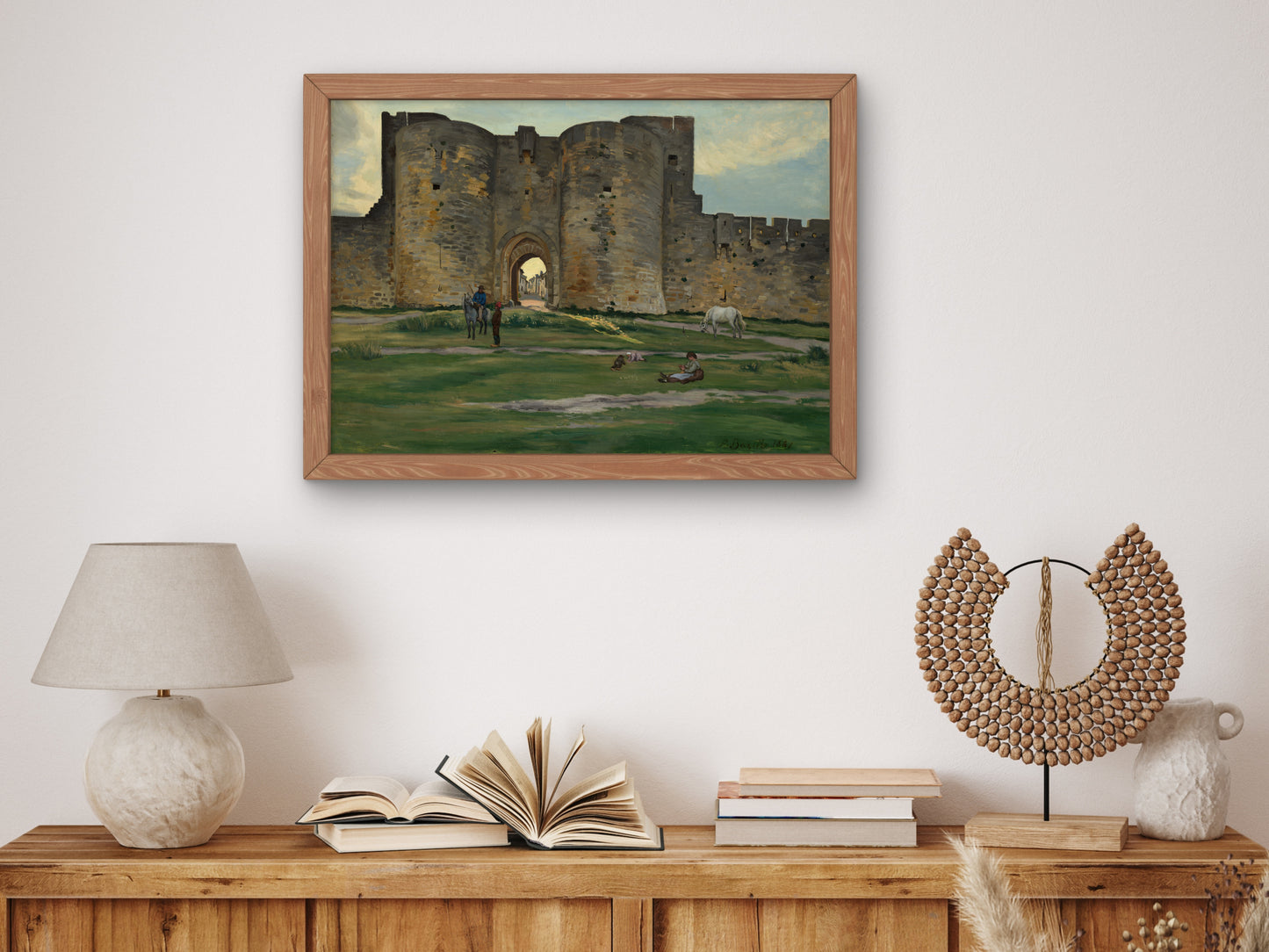 Porte de la Reine at Aigues Mortes by Jean Frédéric Bazille 1867, Wall Art Print, Fine Art Reproduction, Museum Quality Decor, Poster