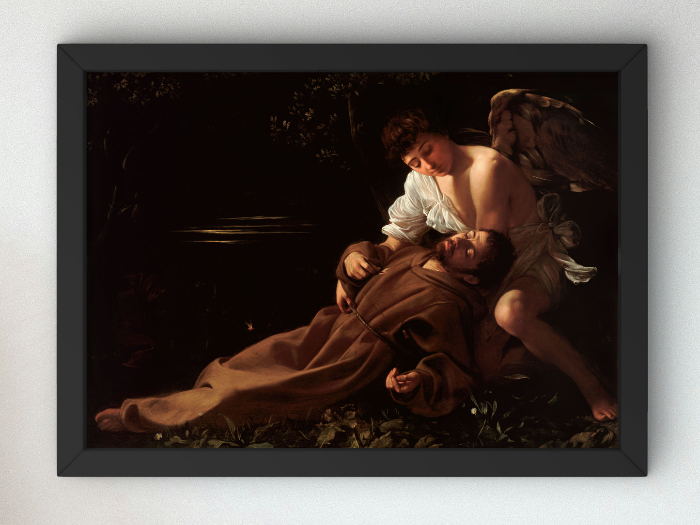 Saint Francis of Assisi in Ecstasy by Caravaggio 1595, Wall Art Print, Fine Art Reproduction, Museum Quality Decor, Poster