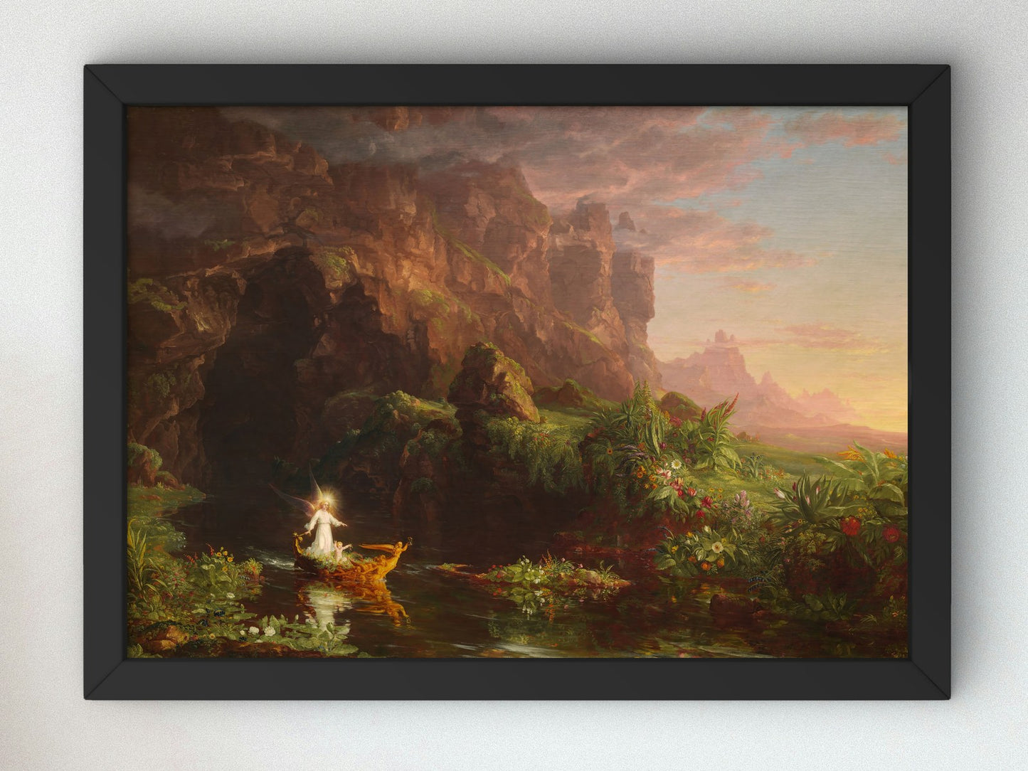 The Voyage of Life Childhood by Thomas Cole 1842, Wall Art Print, Fine Art Reproduction, Museum Quality Decor, Poster