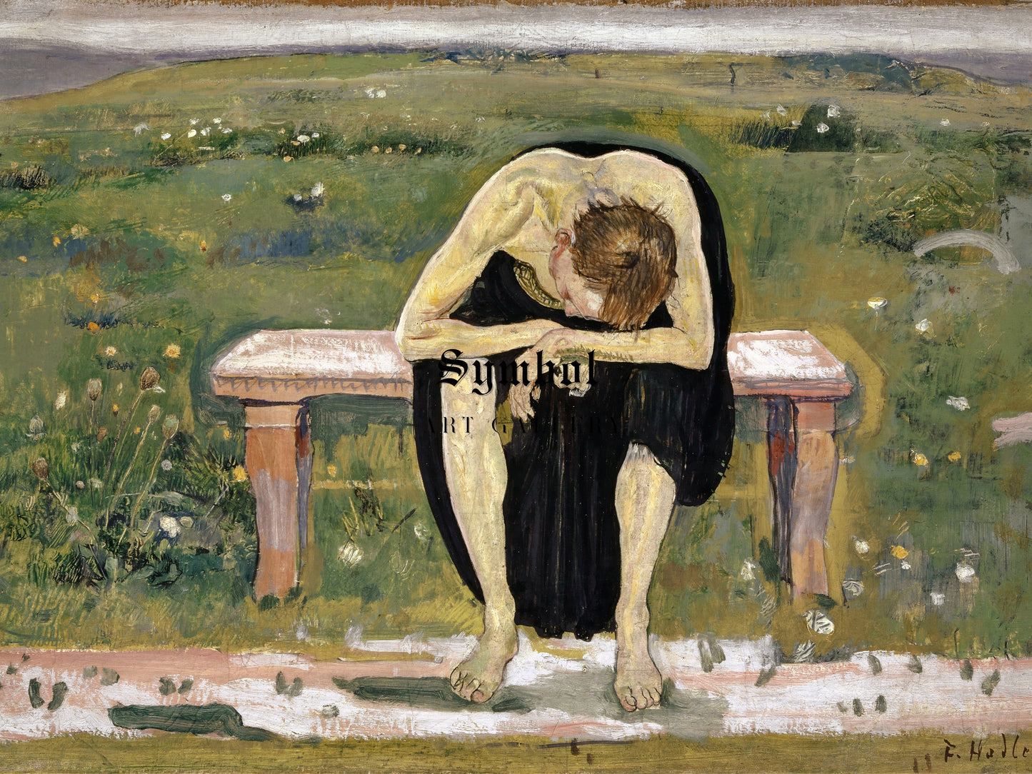 Disappointed Soul by Ferdinand Hodler 1891, Wall Art Print, Fine Art Reproduction, Museum Quality Decor, Poster