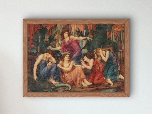 The Captives by Evelyn De Morgan 1915, Wall Art Print, Fine Art Reproduction, Museum Quality Decor, Poster