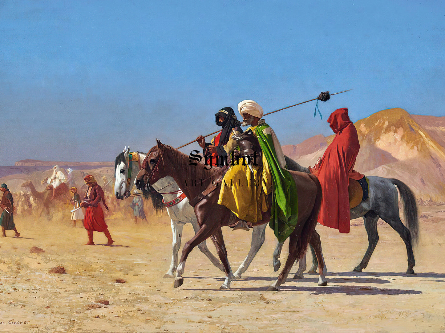 Riders Crossing the Desert by Jean Léon Gérôme 1870, Wall Art Print, Fine Art Reproduction, Museum Quality Decor, Poster