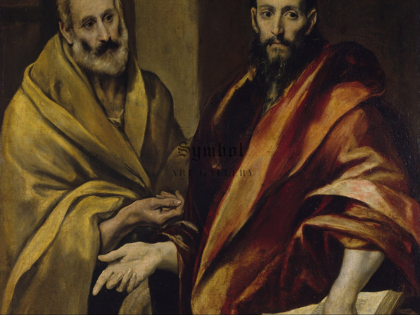 Saints Peter and Paul by El Greco 1587, Wall Art Print, Fine Art Reproduction, Museum Quality Decor, Poster