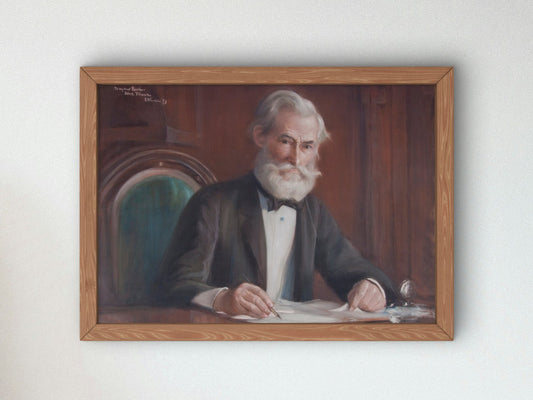 Portrait of a Gentleman by Ben Pittman 1893, Wall Art Print, Fine Art Reproduction, Museum Quality Decor, Poster