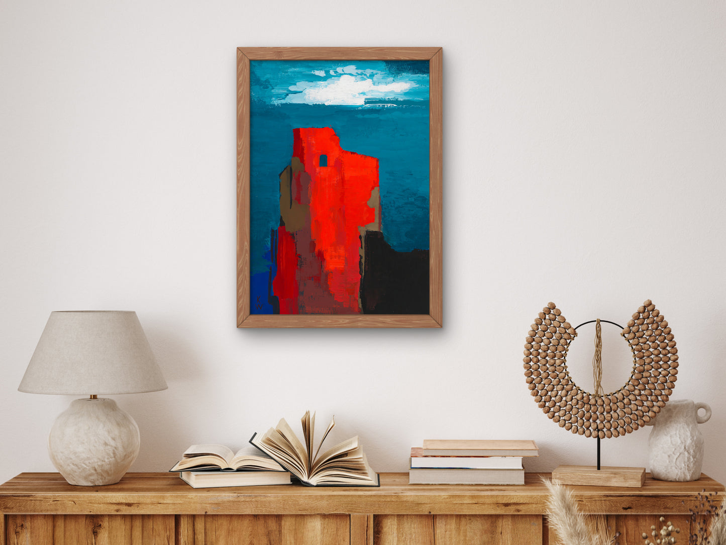 Castle Ruins by Karl Wiener 1943, Wall Art Print, Fine Art Reproduction, Museum Quality Decor, Poster