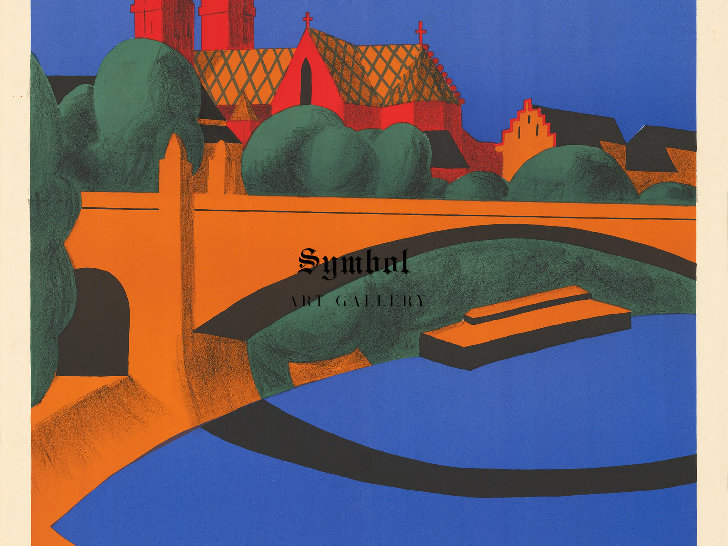 Basel by Hedwig Thoma 1927, Wall Art Print, Fine Art Reproduction, Museum Quality Decor, Poster