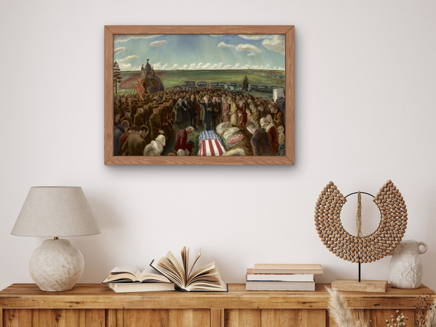The Return of Private Davis from the Argonne by John Steuart Curry 1928, Wall Art Print, Fine Art Reproduction, Museum Quality Decor, Poster