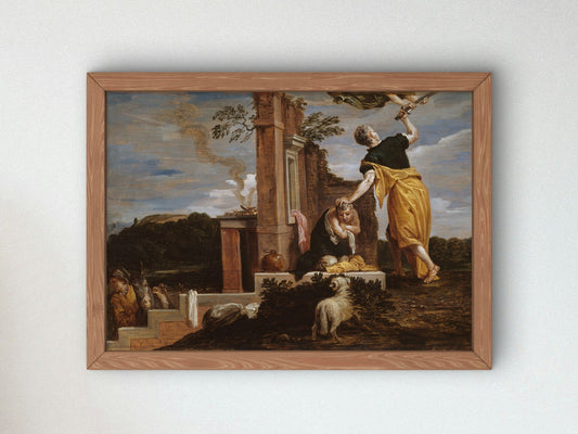 Abraham's Sacrifice of Isaac by David Teniers the Younger 1654, Wall Art Print, Fine Art Reproduction, Museum Quality Decor, Poster