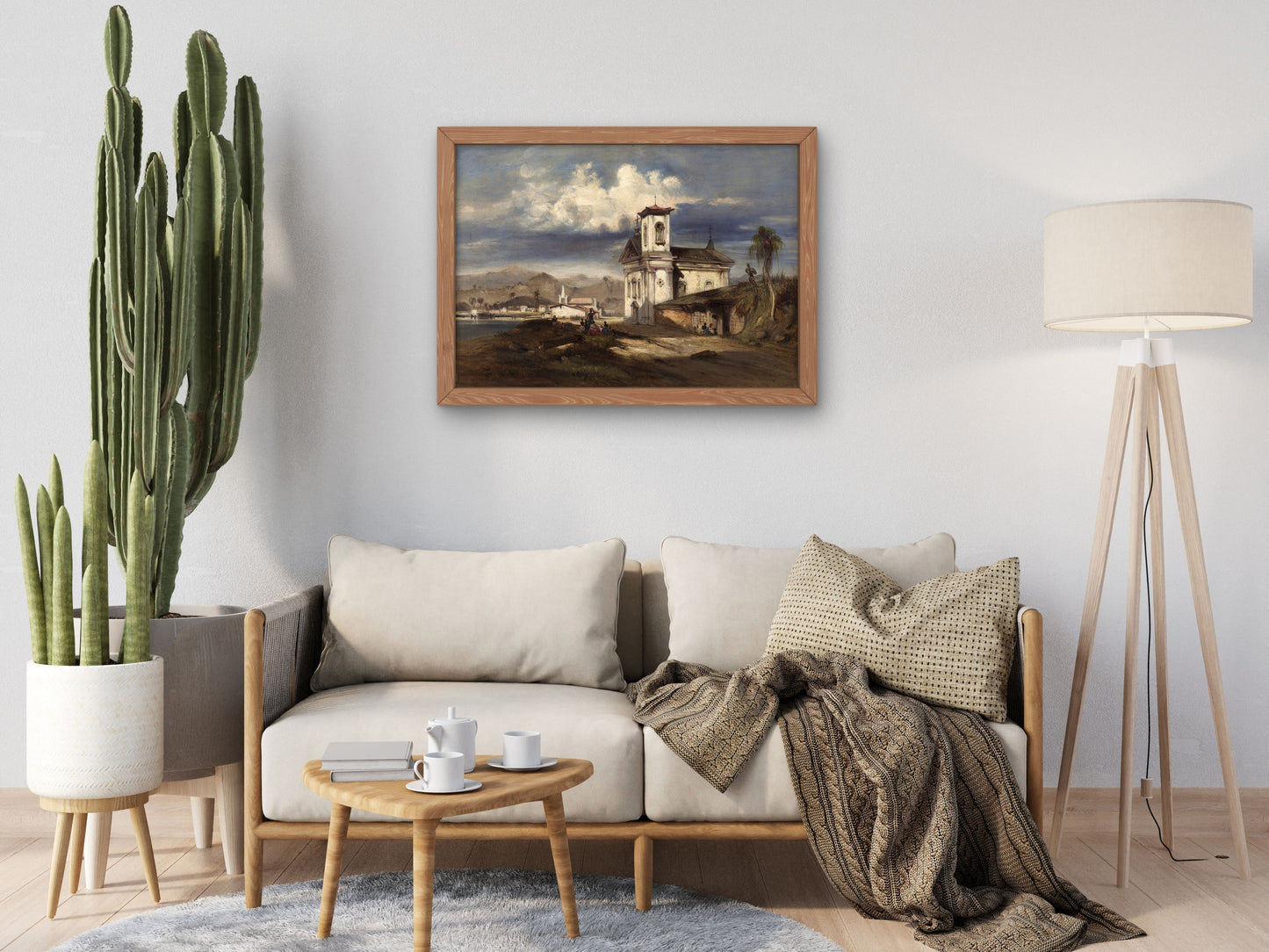 Santa Luzia Church by Eduard Hildebrandt, Wall Art Print, Fine Art Reproduction, Museum Quality Decor, Poster