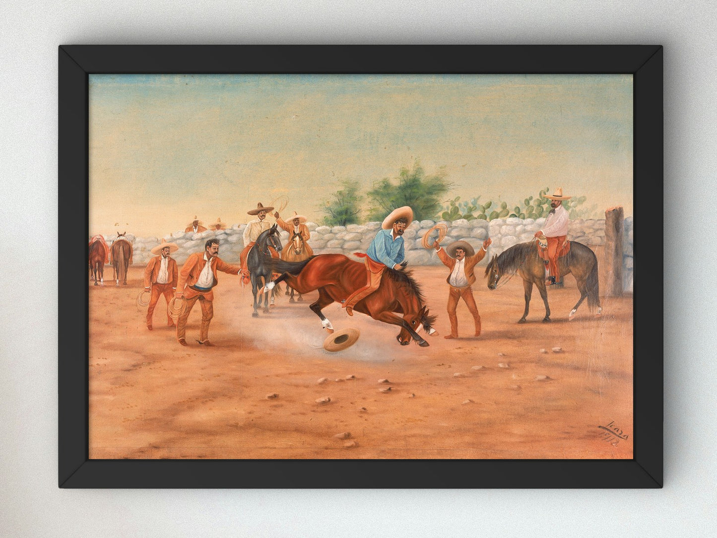 Jineteada by Ernesto Icaza 1911, Wall Art Print, Fine Art Reproduction, Museum Quality Decor, Poster
