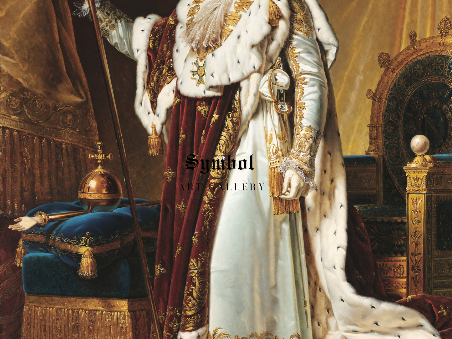 Napoleon I, Emperor of the French, in Coronation Regalia by François Gérard 1806, Wall Art Print, Fine Art Reproduction, Museum Quality