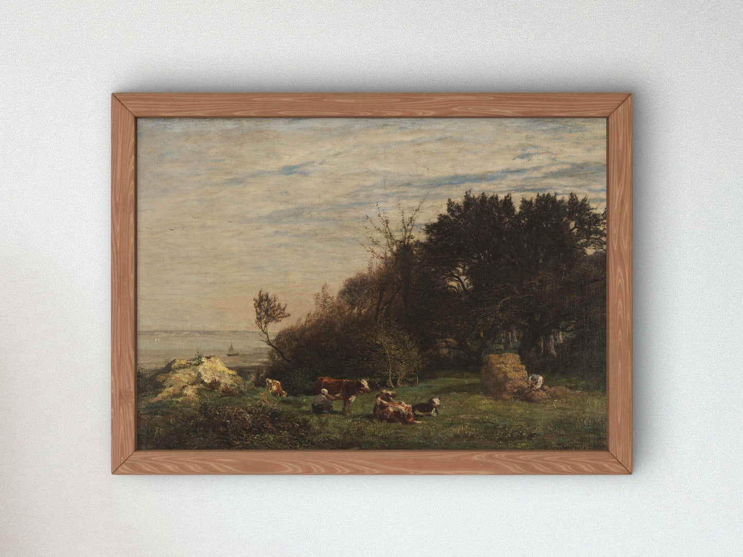 The Farm at Saint Simeon by Eugène Boudin 1856, Wall Art Print, Fine Art Reproduction, Museum Quality Decor, Poster