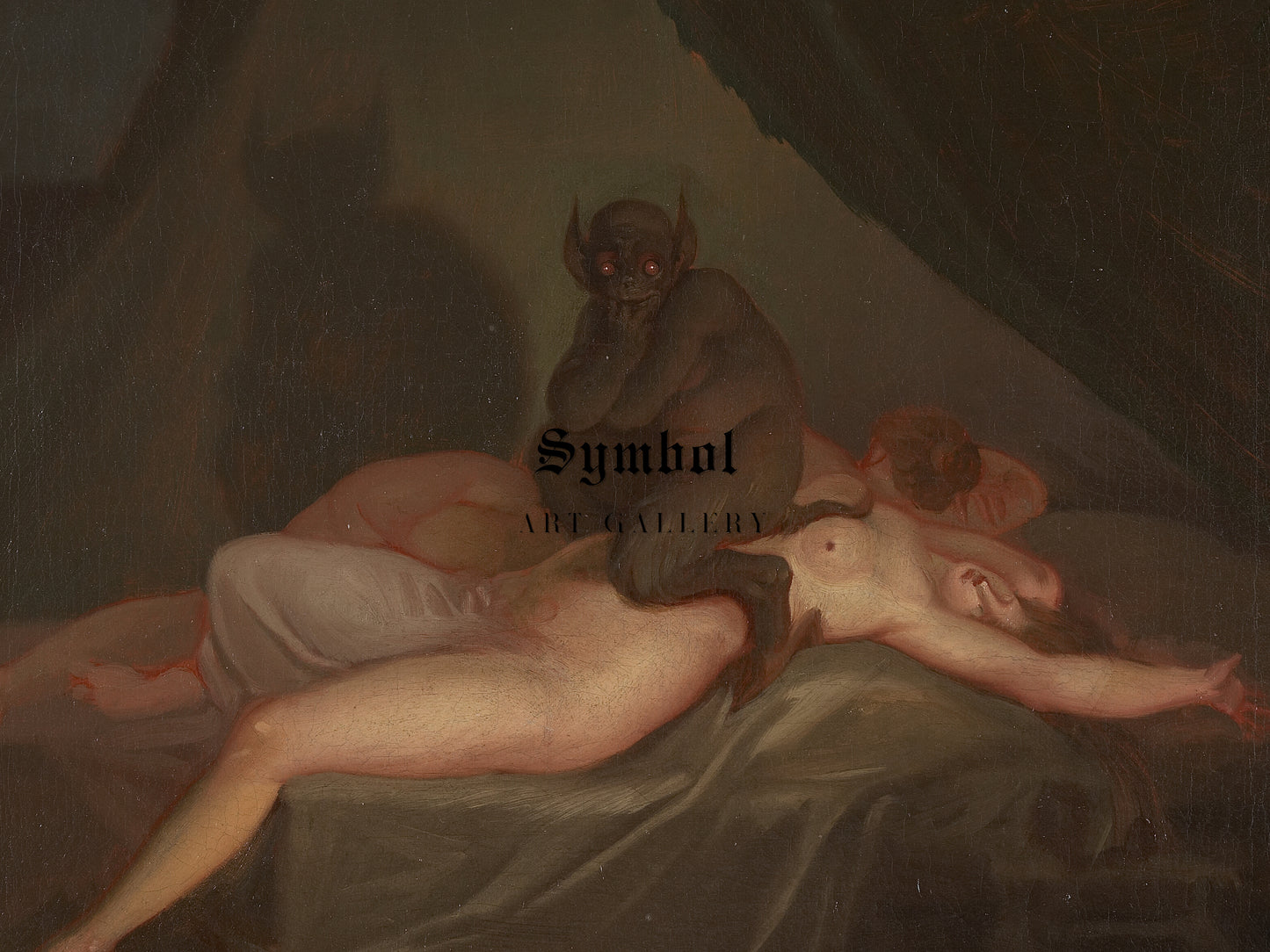 Nightmare by Nicolai Abildgaard 1800, Wall Art Print, Fine Art Reproduction, Museum Quality Decor, Poster