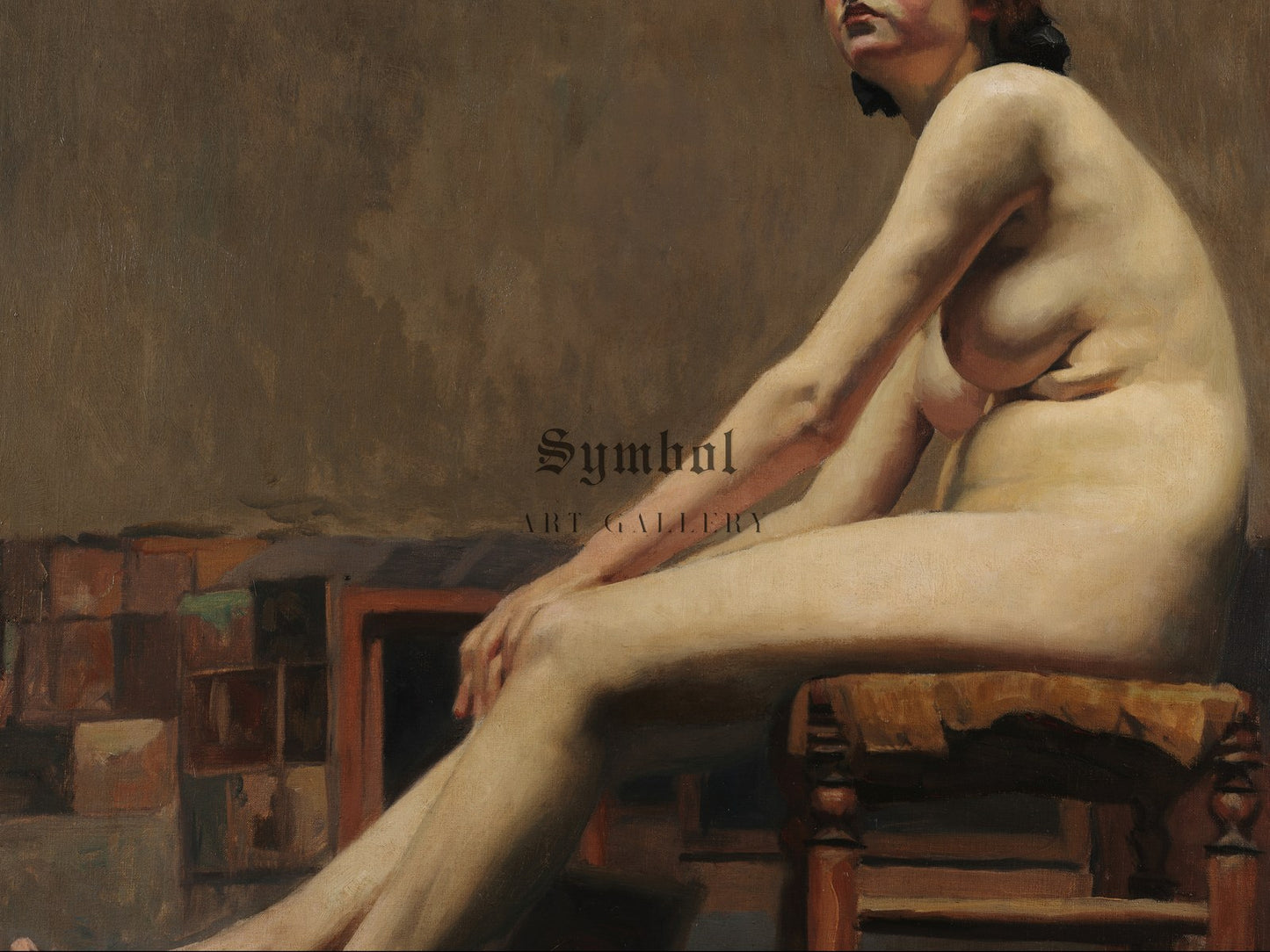 Study of a Nude by Dario Villares Barbosa 1905, Wall Art Print, Fine Art Reproduction, Museum Quality Decor, Poster
