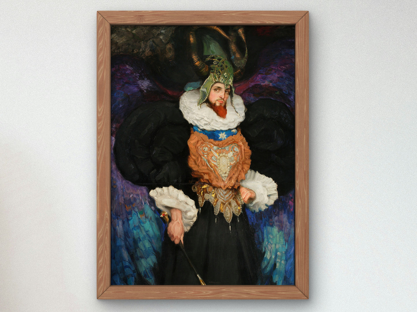 Portrait of Bronisław Brykner in Fanciful Costume by Kazimierz Stabrowski 1908, Wall Art Print, Fine Art Reproduction, Museum Quality Decor