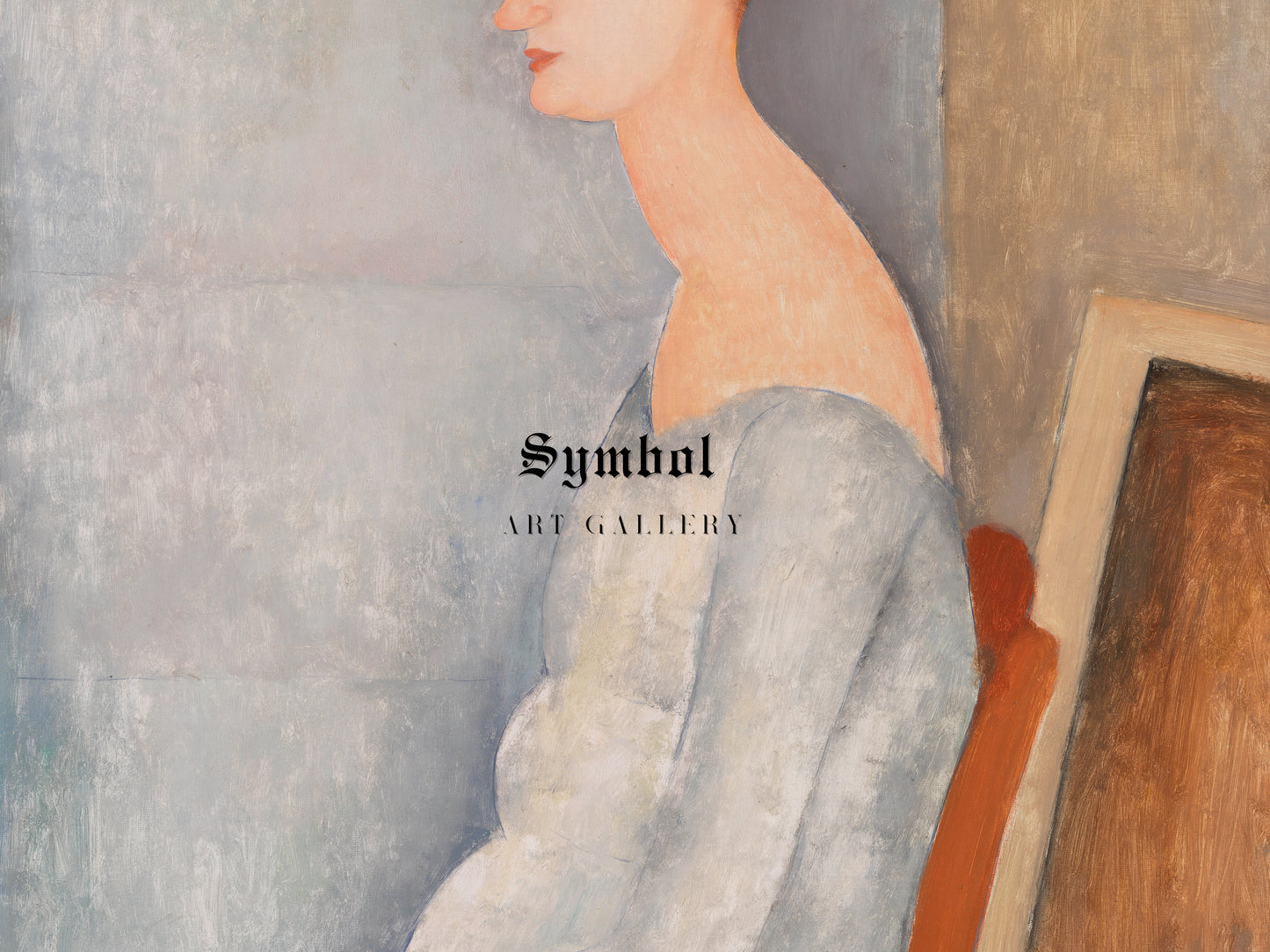 Portrait of Jeanne Hébuterne by Amedeo Modigliani 1918, Wall Art Print, Fine Art Reproduction, Museum Quality Decor, Poster